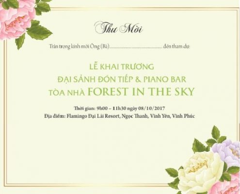 Thư mời sự kiện Forest In The Sky
