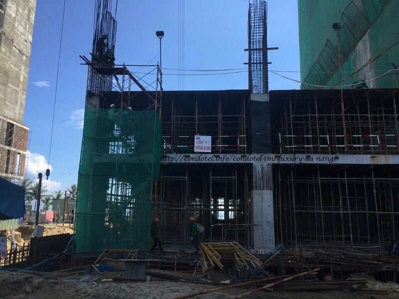 Condotel dự án TMS Đà Nẵng hiện đã xây dựng đến tầng 2 